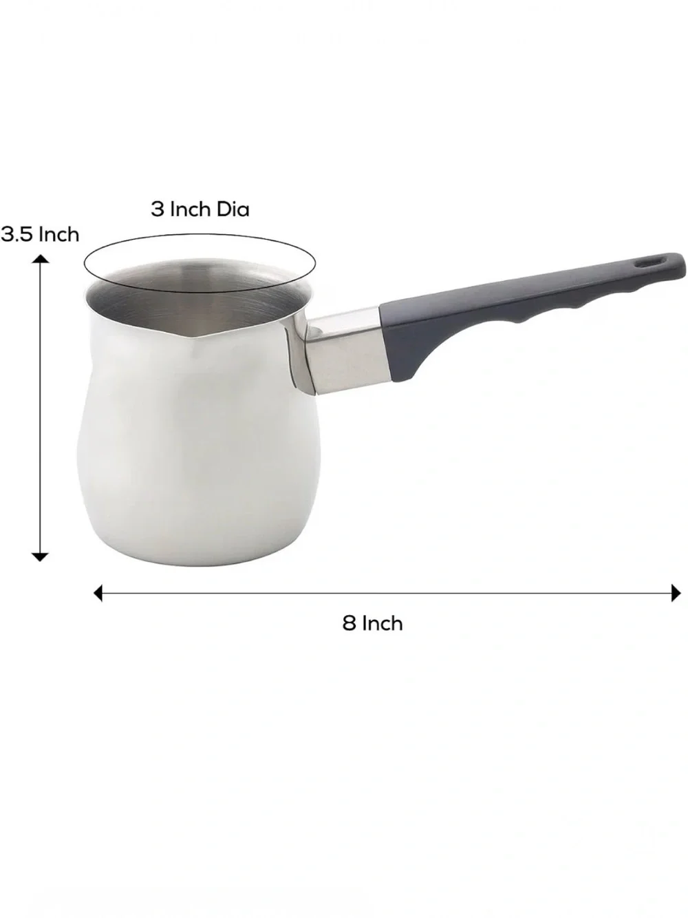 Fino Stainless Steel Turkish Coffee Stovetop Warmer Pot 12oz
